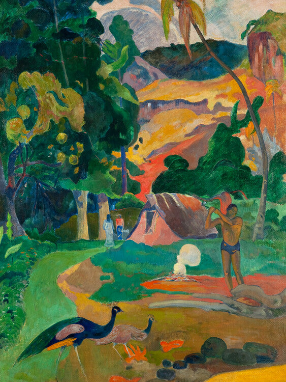 Landscape with Peacocks, Paul Gauguin Poster, Plakat, 30 × 40 cm