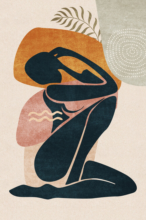 Leinwand Poster, Bilder Emel Tunaboylu - Abstract Mediterranean Female, 60 × 90 cm