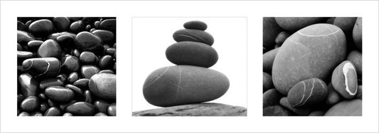 Kunstdruck Stones Triptych, 95 × 33 cm
