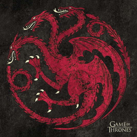Game of Thrones - Targaryen sigil Poster, Plakat, 40 × 40 cm