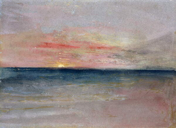 Leinwand Poster, Bilder Sunset, Turner, Joseph Mallord William, 90 × 65 cm