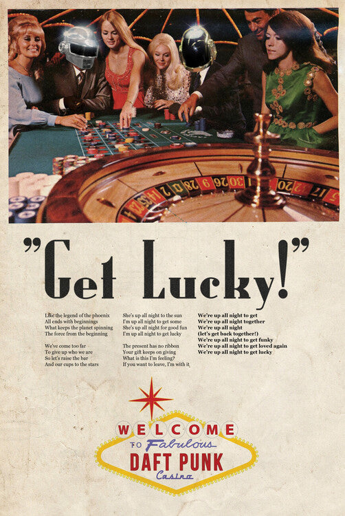 Ads Libitum - Get Lucky Poster, Plakat, 40 × 60 cm
