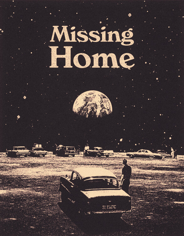 Leinwand Poster, Bilder Missing Home - Retro Sci-Fi Poster, 70 × 90 cm