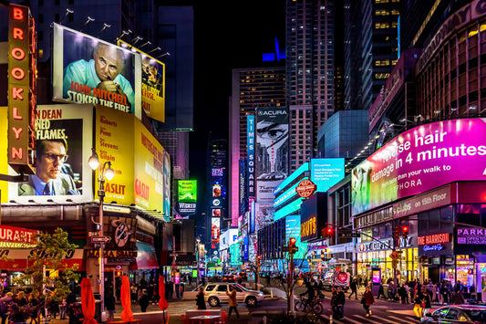 Leinwand Poster, Bilder Times Square In The Evening, 90 × 60 cm