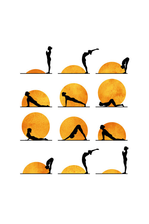 Kubistika - Yoga sun Poster, Plakat, 40 × 60 cm