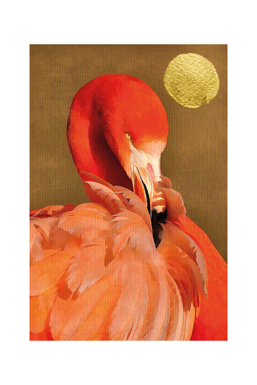 Kubistika - Flamingo Poster, Plakat, 40 × 60 cm