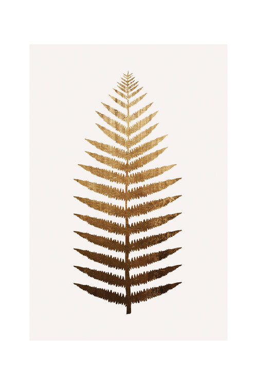 Kubistika - Golden leaf Poster, Plakat, 40 × 60 cm