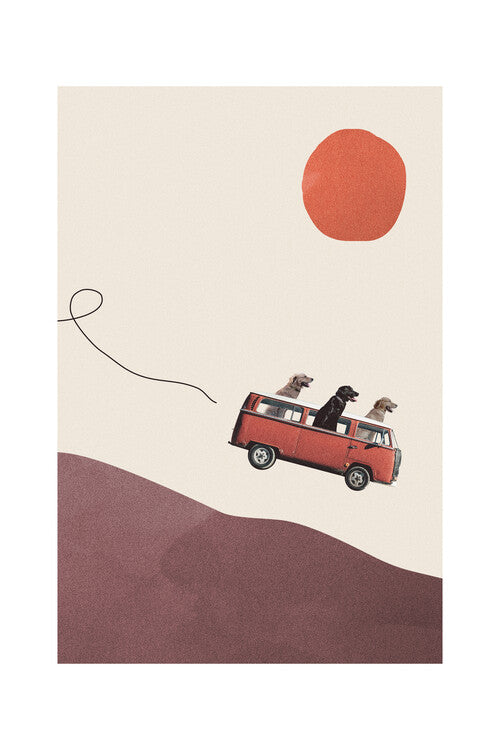 Maarten Léon - Adventure gang Poster, Plakat, 40 × 60 cm