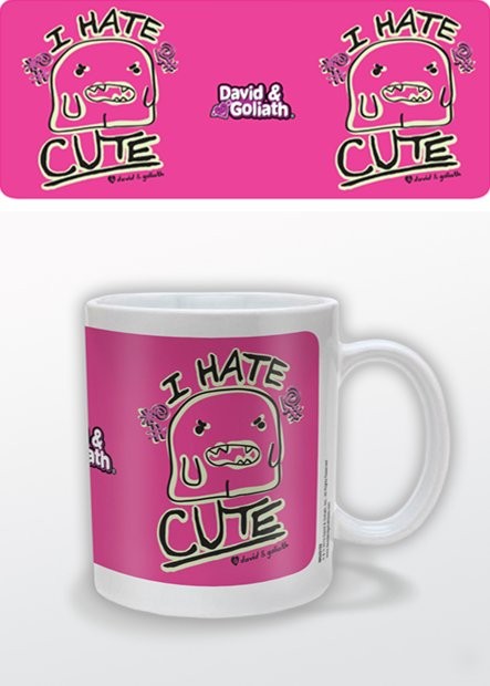 Tasse Humor - I Hate Cute, David & Goliath, 0,33 l
