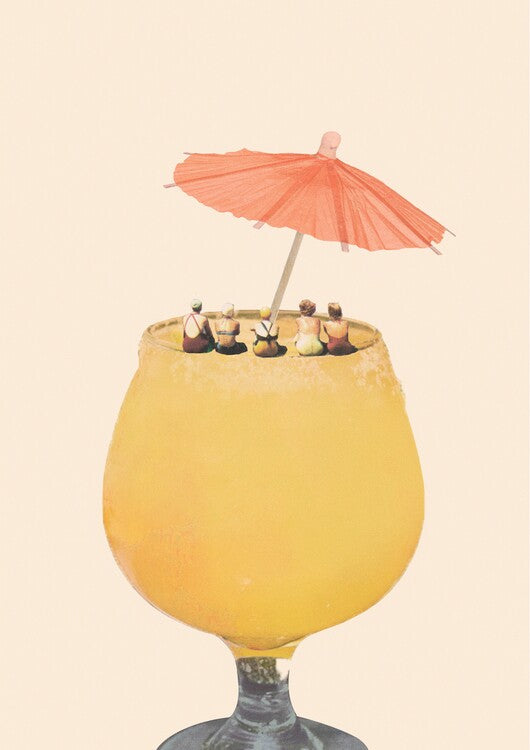 Leinwand Poster, Bilder Holiday in a glass 2, 65 × 90 cm