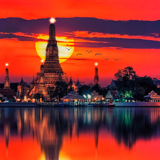 Leinwand Poster, Bilder Bangkok Sunset, 70 × 70 cm