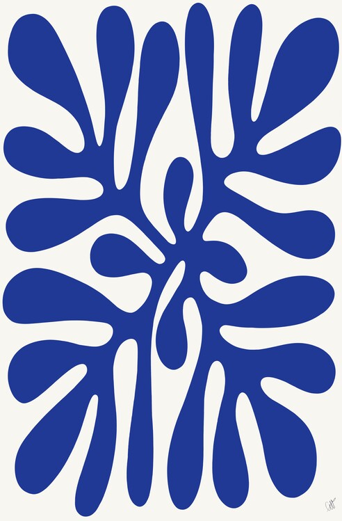 Leinwand Poster, Bilder Blue leaf #2, 60 × 90 cm