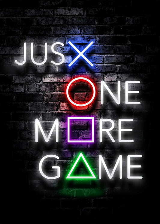 Leinwand Poster, Bilder Just One More Game, 65 × 90 cm
