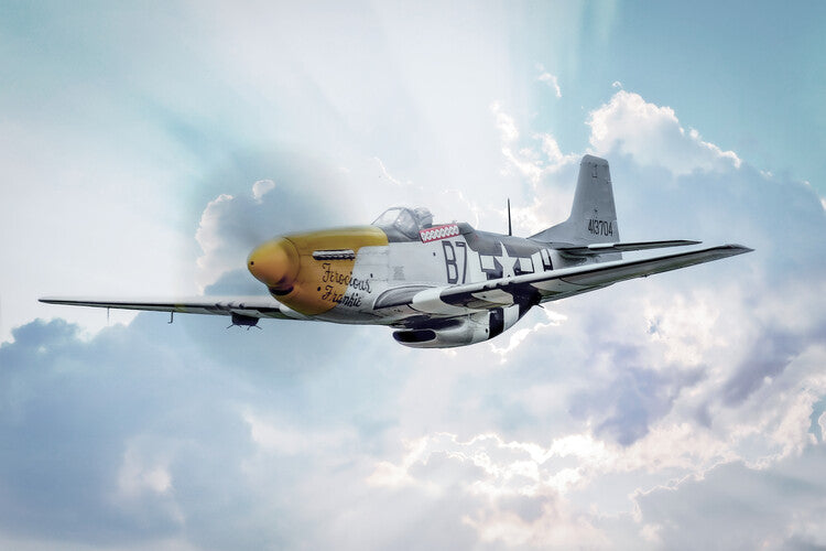 Leinwand Poster, Bilder North American P-51 Mustang, 90 × 60 cm