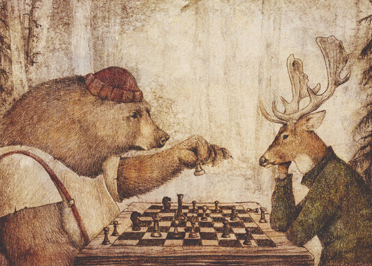 Leinwand Poster, Bilder Wild Chess, 90 × 65 cm