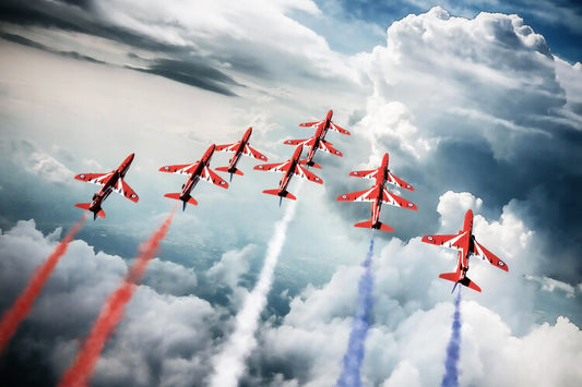Leinwand Poster, Bilder Red Arrows Display team, 90 × 60 cm