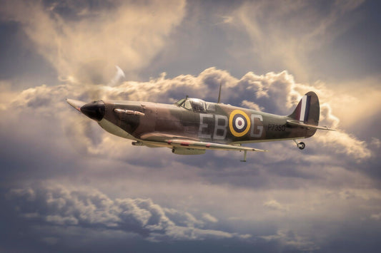 Leinwand Poster, Bilder Supermarine Spitfire MkI, 90 × 60 cm