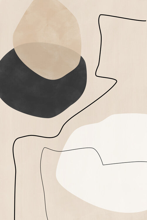 Leinwand Poster, Bilder Organic Shapes & Lines Poster, 60 × 90 cm