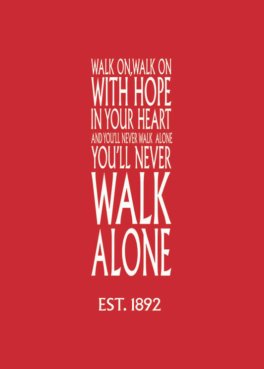 Leinwand Poster, Bilder You'll never walk alone, 65 × 90 cm