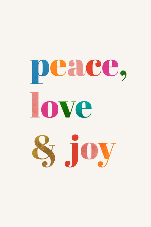 Leinwand Poster, Bilder Peace, love and joy, 60 × 90 cm