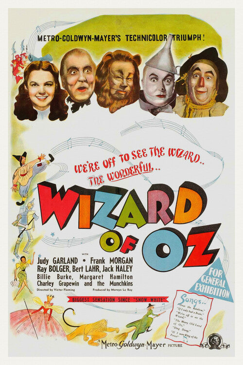 The Wonderful Wizard of Oz, Ft. Judy Gardland Poster, Plakat, 26.7 × 40 cm