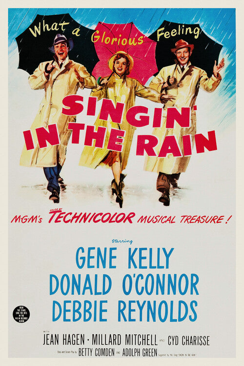 Singing in the Rain, Ft. Debbie Reynolds & Gene Kelly Poster, Plakat, 26.7 × 40 cm