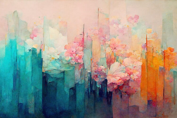 Leinwand Poster, Bilder Pastel abstract #3, 90 × 60 cm