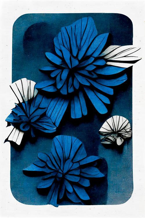 Leinwand Poster, Bilder Blue Blossoms, Treechild, 60 × 90 cm