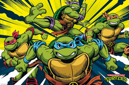 Teenage Mutant Ninja Turtles - Turtles in Action Poster, Plakat, 91.5 × 61 cm