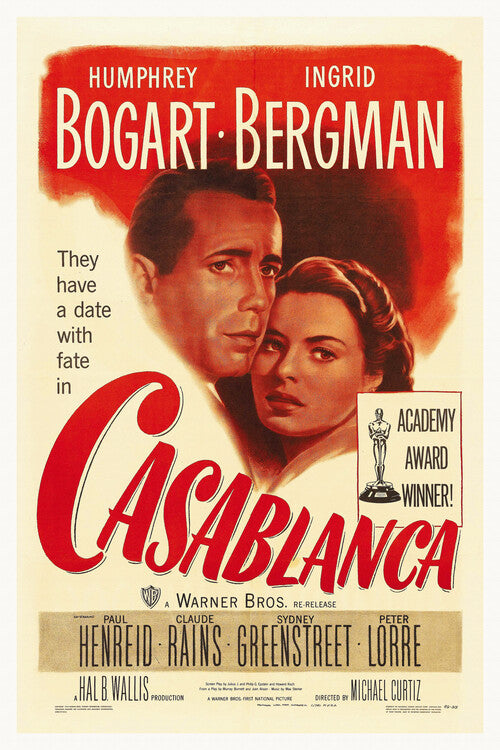 Casablanca Poster, Plakat, 26.7 × 40 cm