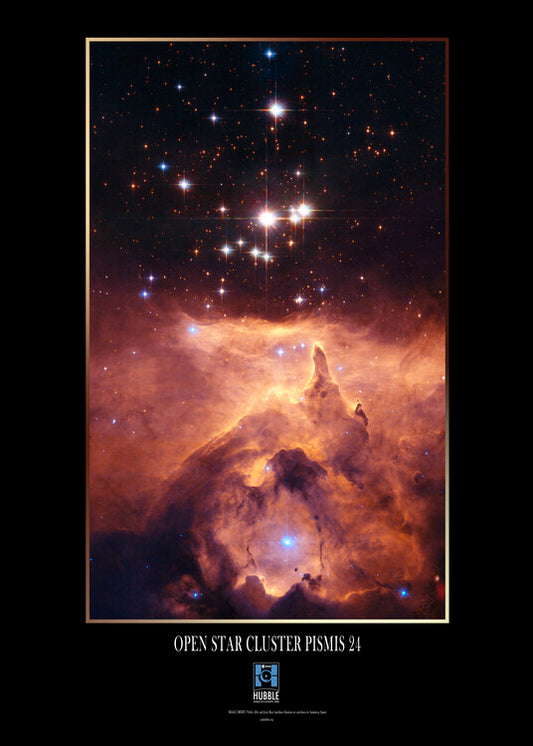 Leinwand Poster, Bilder Open Star Cluster PISMIS 24 - Hubble Space Telescope, 65 × 90 cm