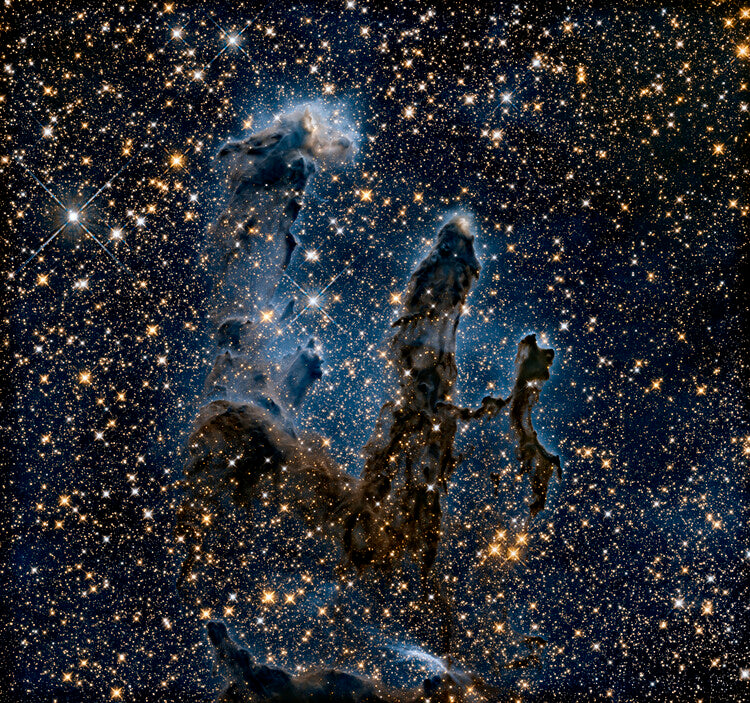 Leinwand Poster, Bilder Pillars of creation infeared light - Hubble Space Telescope, 75 × 70 cm