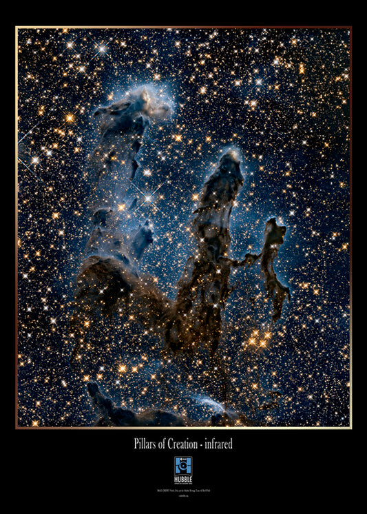 Leinwand Poster, Bilder Pillars of creation infeared light - Hubble Space Telescope, 65 × 90 cm