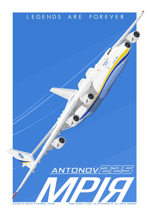 Leinwand Poster, Bilder Antonov An-225 Mriya by MotoAwiacja, 55 × 80 cm