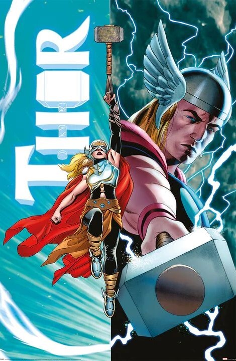 Thor - Thor vs Female Thor Poster, Plakat, 61 × 91.5 cm