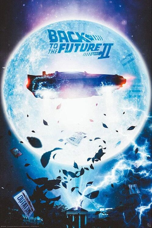 Back to the Future - Flying DeLorean Poster, Plakat, 61 × 91.5 cm