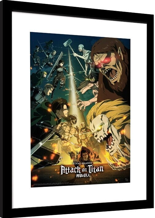 Attack on Titan - S4 key art 3 Gerahmte Poster, Bilder, 34 × 44.2 cm