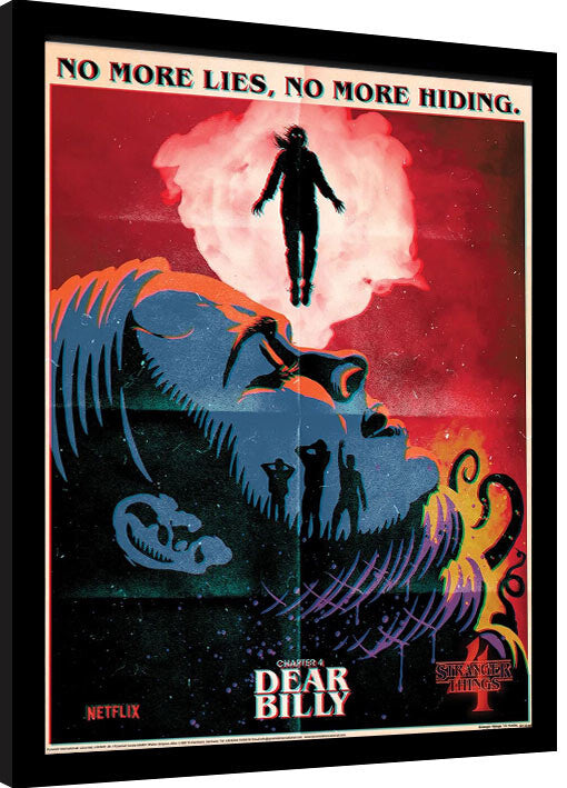 Stranger Things 4 - Dear Billy Gerahmte Poster, Bilder, 30 × 40 cm