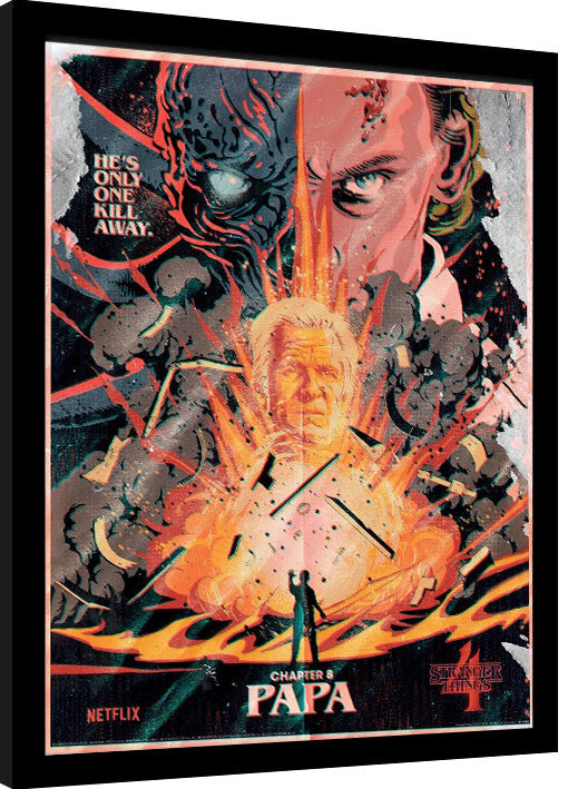 Stranger Things 4 - Papa Gerahmte Poster, Bilder, 34.3 × 44.5 cm