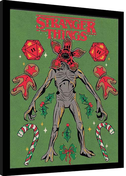 Stranger Things 4 - Christmas Demogorgon Gerahmte Poster, Bilder, 34.3 × 44.5 cm