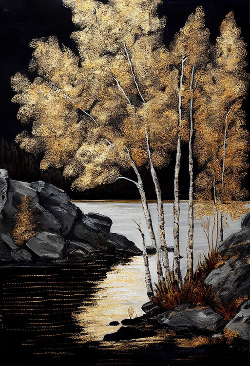 Leinwand Poster, Bilder Golden Tree, 60 × 90 cm