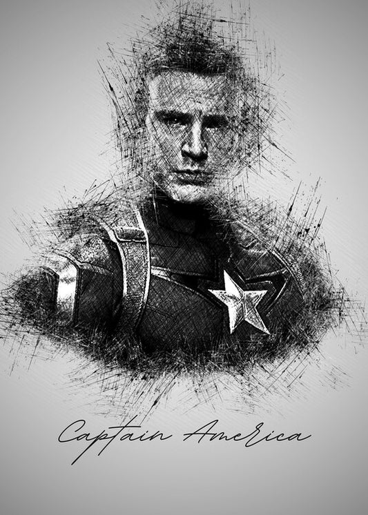 Leinwand Poster, Bilder Captain A. Sketch, 65 × 90 cm