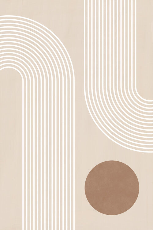 Leinwand Poster, Bilder Beige Arc Poster No.1, 60 × 90 cm