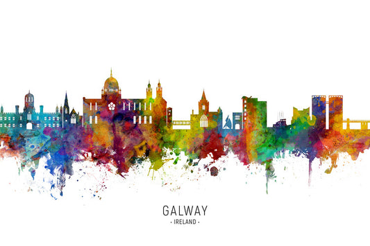 Leinwand Poster, Bilder Galway Ireland Skyline, 90 × 60 cm