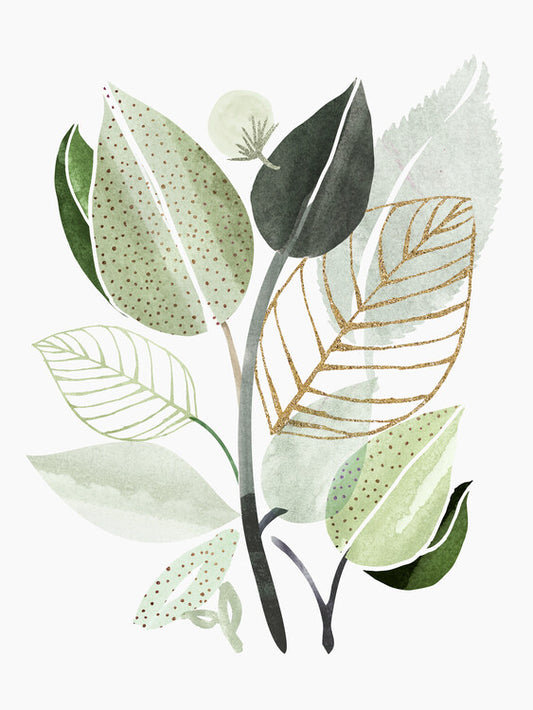 Leinwand Poster, Bilder Kristian Gallagher - Leaf Party, 60 × 80 cm