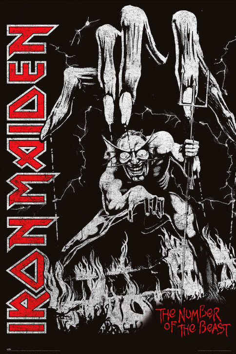 Iron Maiden - Number of Beast Poster, Plakat, 61 × 91.5 cm