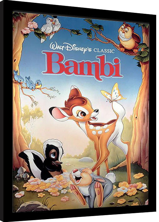 Disney - Bambi Gerahmte Poster, Bilder, 34.3 × 44.5 cm