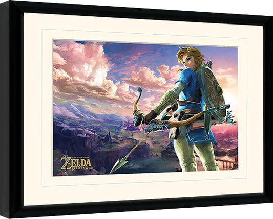 The Legend of Zelda: Breath of the Wild - Hyrule Landscape Gerahmte Poster, Bilder, 44.5 × 34.3 cm