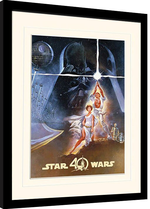 Star Wars 40th Anniversary - New Hope Art Gerahmte Poster, Bilder, 30 × 40 cm