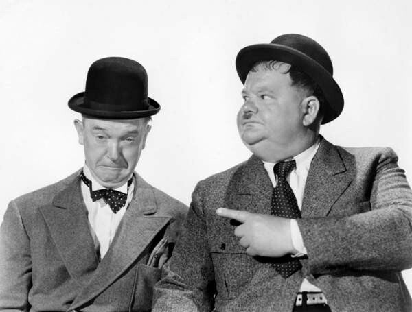 Leinwand Poster, Bilder Stan Laurel &nd Oliver Hardy - The Big Noise, 90 × 70 cm
